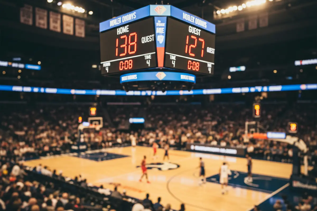 Apuestas de totales over under en baloncesto: marcador de un partido