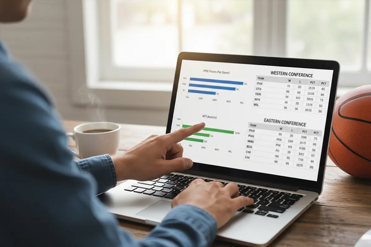 Estadísticas clave para apuestas de baloncesto: análisis de datos en pantalla